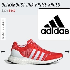 ADIDAS ULTRABOOST DNA PRIME SHOES MENS 7.5 - RED & WHITE COLOR